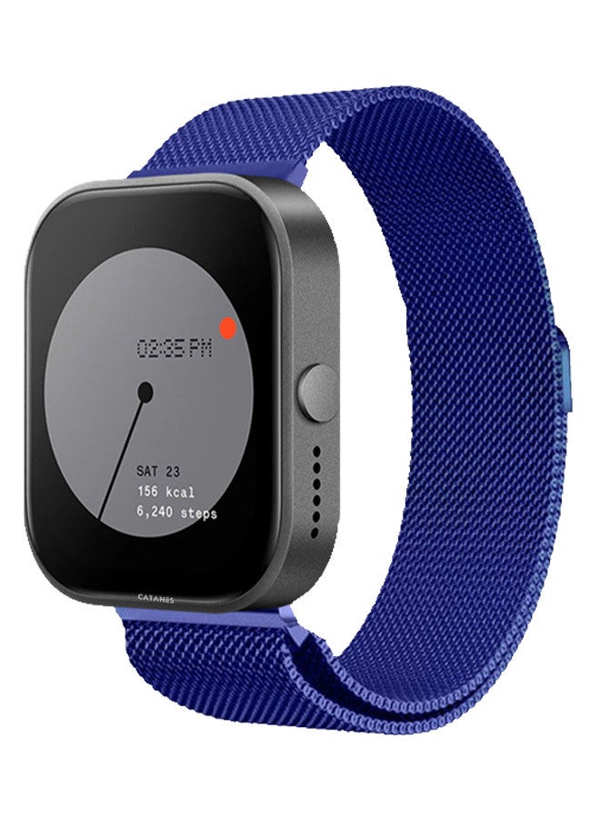 CATANES [for Nothing Watch Pro] 22mm Milanes Strap Women Men Stainless Steel Mesh Loop Magnetic Clasp Replacement Strap Blue - Image 1
