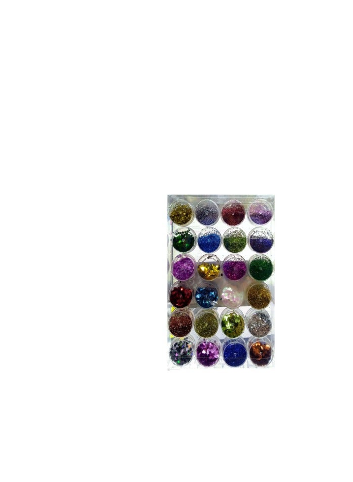 24 Colors Extra Fine Glitter Powder, Diy Craft Glitter Tubes for Party, Wedding, Christmas Painting Cards or Arts Decoration Glitter Powder