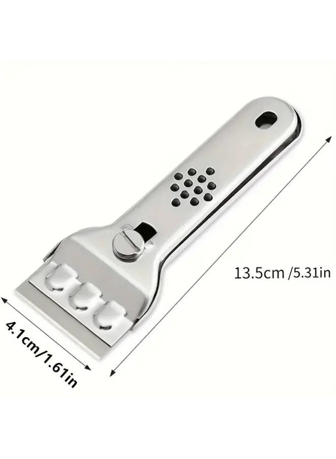 Stainless Steel Scraper Tool With Blades For Glass Window Wall Paint Cleaner Kitchen Cooker Fridge 1 Set - Image 4