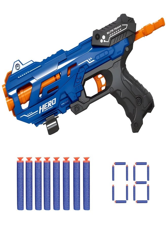 NextGen World Hero Elite Team Toy Blaster, Blue and Orange, with 8 Foam Darts, Kids Combat Play Set - Image 1