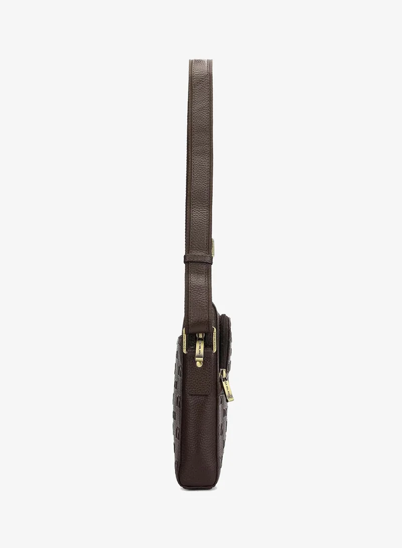 Da Milano Chocolate Monogram Men Sling for Men | Best Price UAE