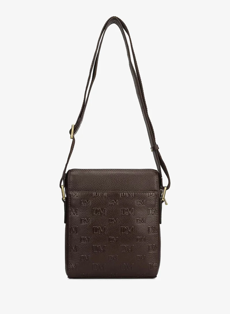 Da Milano Chocolate Monogram Men Sling for Men | Best Price UAE
