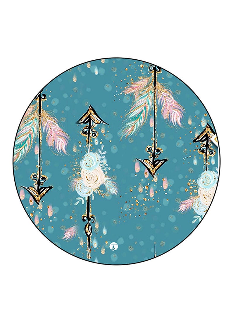 RKN Arrows Printed Large Round Pin Badge Multicolour - Image 1