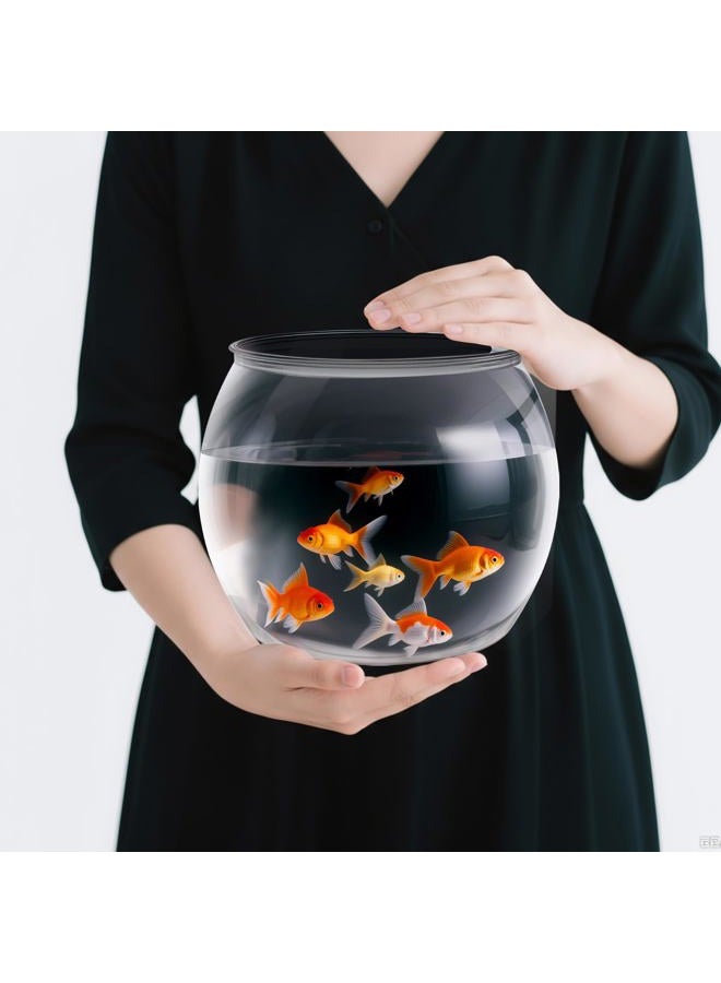 Geelin 1 Gallon Plastic Fish Tank Large Bowl Shatterproof with Crystal Clear Clarity for Terrarium, Flower Vase Centerpiece Gift for Fish Lovers (Round) - Image 1
