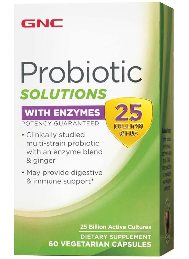 GNC - GNC Probiotic Solutions with Enzymes - 25 Billion CFUs - Image 1