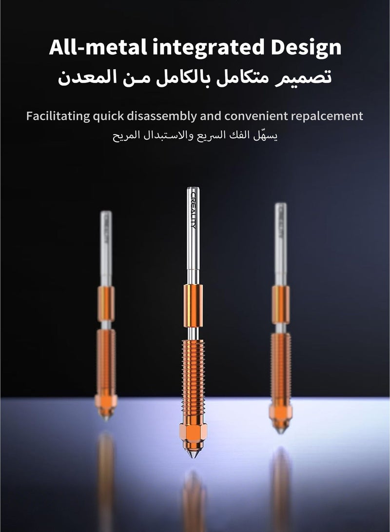 كريليتي 3D فوهة K2 SE/K1C الرسمية، مجموعة فوهات طابعة 3D Ender 3 V3 SE Unicorn، فوهة نحاسية أصلية من K1 وفوهة فولاذية مقواة لطابعات Creality K1 SE/K1 Max/Ender 3 V3 Plus/3 V3 KE (0.4 مم) - Image 3