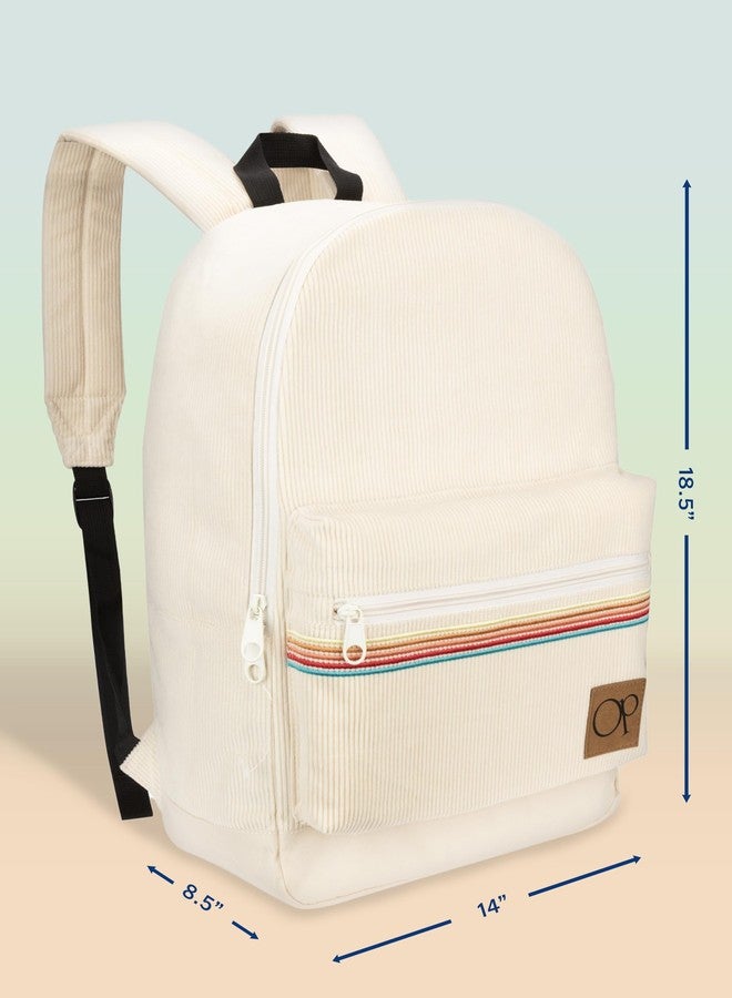 Ocean Pacific OG Corduroy Backpack for Travel, Sports, Beach, Work, Casual Daypack for Men Women Fits 15.6 Inch Laptop (Beach) - Image 3