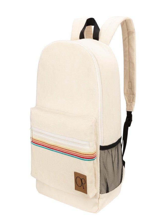 Ocean Pacific OG Corduroy Backpack for Travel, Sports, Beach, Work, Casual Daypack for Men Women Fits 15.6 Inch Laptop (Beach) - Image 1