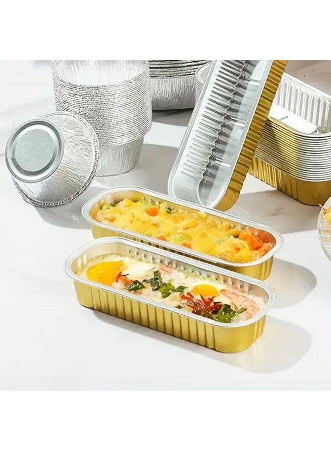 20 Pcs Heavy Duty Aluminum Foil Trays For Air Fryer Rectangular Tins With Non Stick Surface Heat Resistant Easy Clean For Home Baking Camping Parties And Birthday Decorations - Image 4