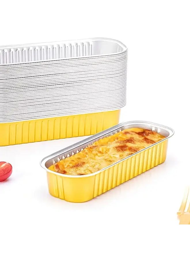 20 Pcs Heavy Duty Aluminum Foil Trays For Air Fryer Rectangular Tins With Non Stick Surface Heat Resistant Easy Clean For Home Baking Camping Parties And Birthday Decorations - Image 5