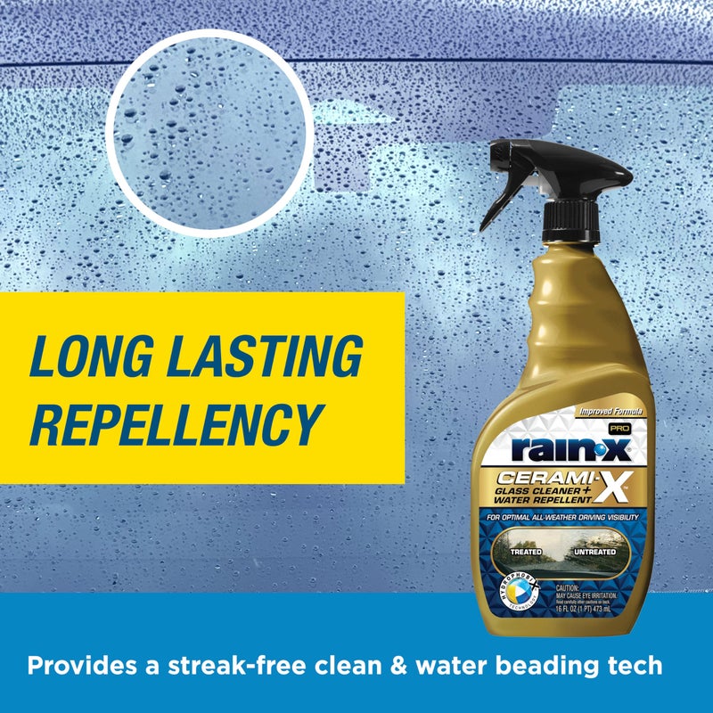 Rain-X 630178 Cerami-X Glass Cleaner + Water Repellent, 16oz - Cleaning Effectively While Remaining Streak Free, Protecting Against Contaminants and Stains - Image 5