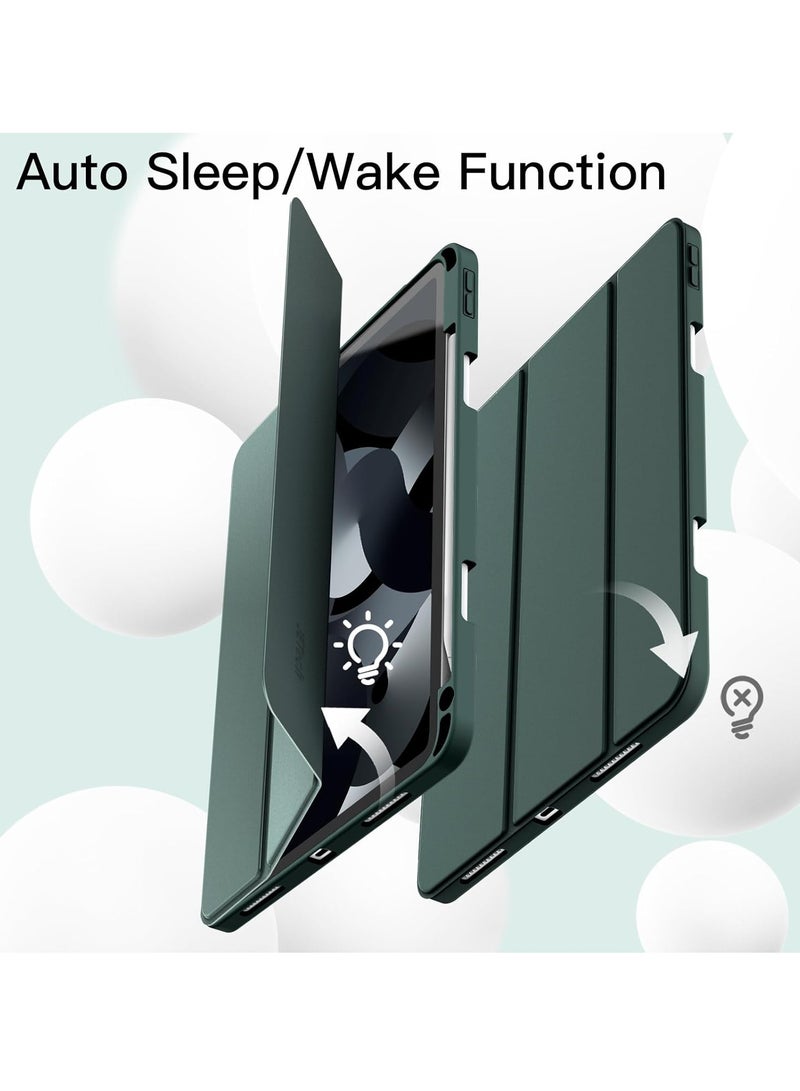 بورتوني حافظة iPad Air 11 بوصة M2 2024 الجيل السادس مع حامل قلم رصاص وغطاء مغناطيسي من السيليكون غطاء لوحي نحيف لجهاز iPad Air 11 بوصة M2 الجيل السادس - Image 5