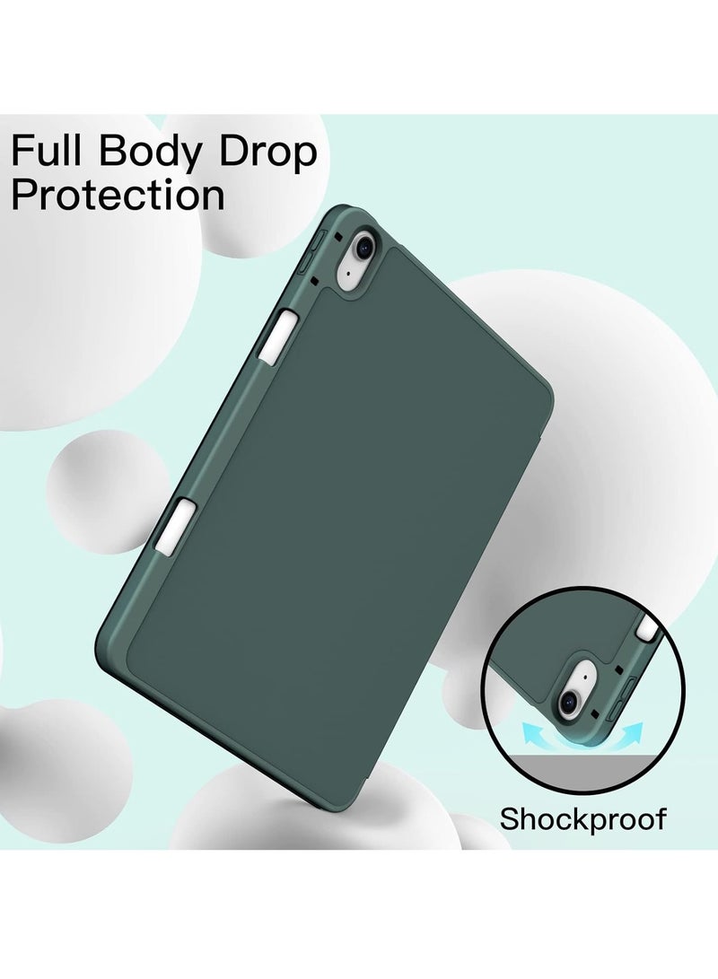 بورتوني حافظة iPad Air 11 بوصة M2 2024 الجيل السادس مع حامل قلم رصاص وغطاء مغناطيسي من السيليكون غطاء لوحي نحيف لجهاز iPad Air 11 بوصة M2 الجيل السادس - Image 3