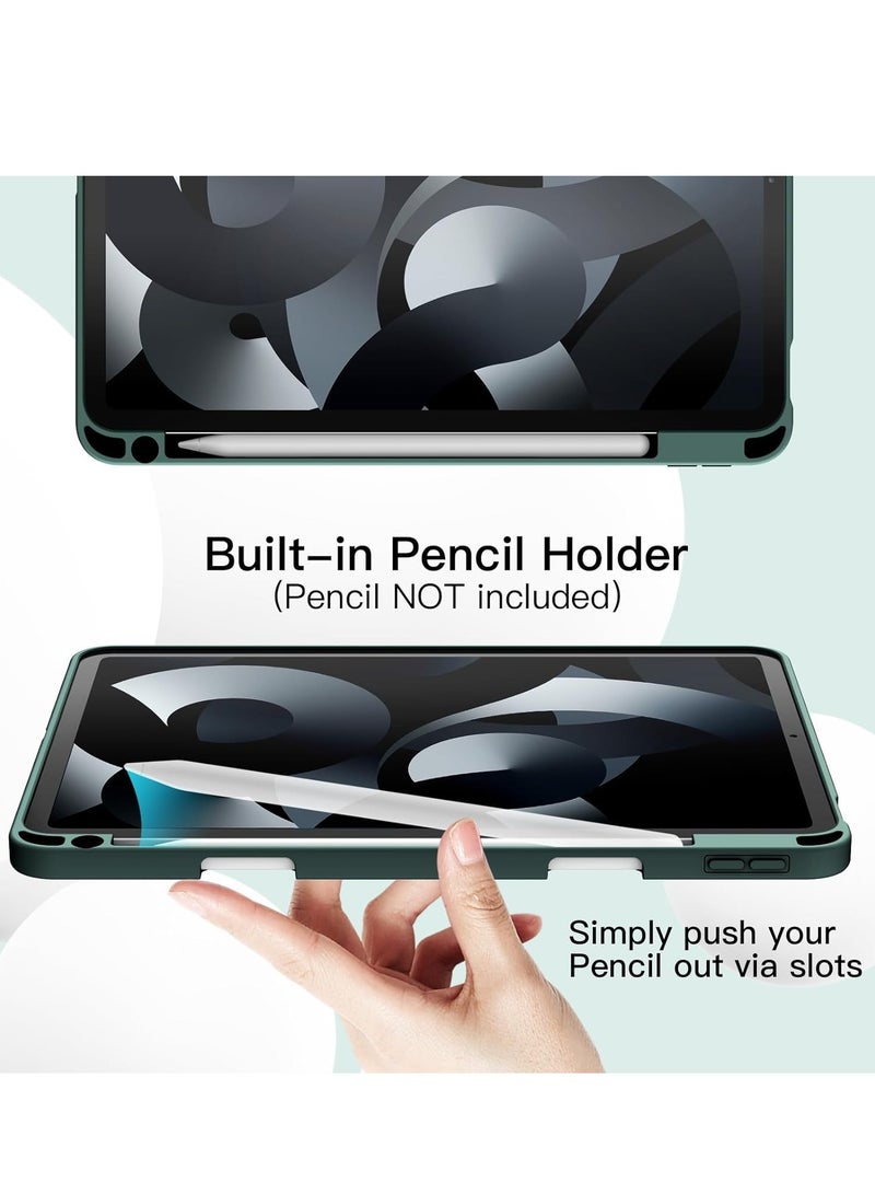 بورتوني حافظة iPad Air 11 بوصة M2 2024 الجيل السادس مع حامل قلم رصاص وغطاء مغناطيسي من السيليكون غطاء لوحي نحيف لجهاز iPad Air 11 بوصة M2 الجيل السادس - Image 4
