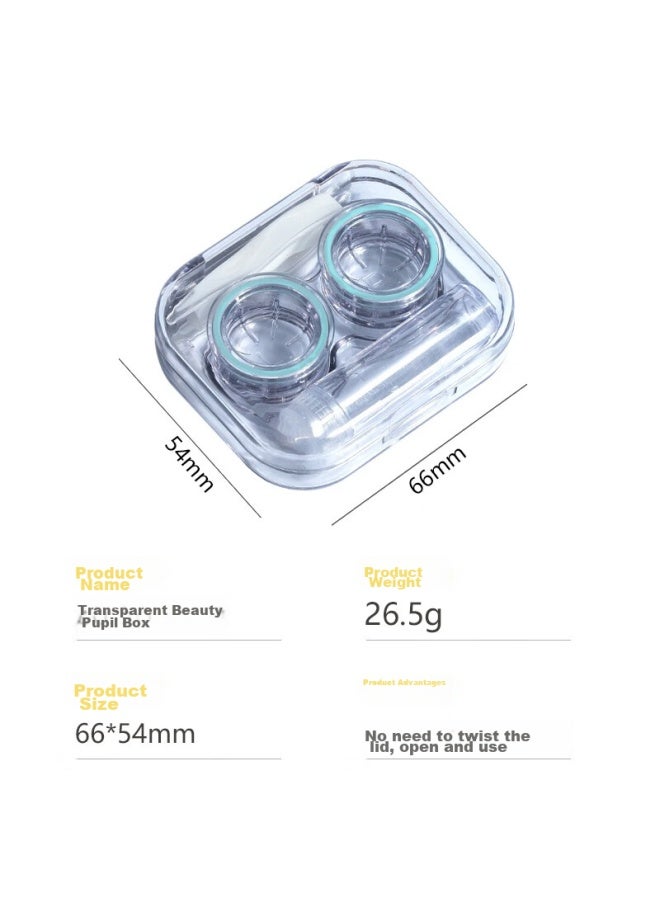 JAJALIN Contact Lens Case, Portable Beauty Case, Integrated Storage And Companion Case, Double Case, Care Kit, Sky Blue - Image 5