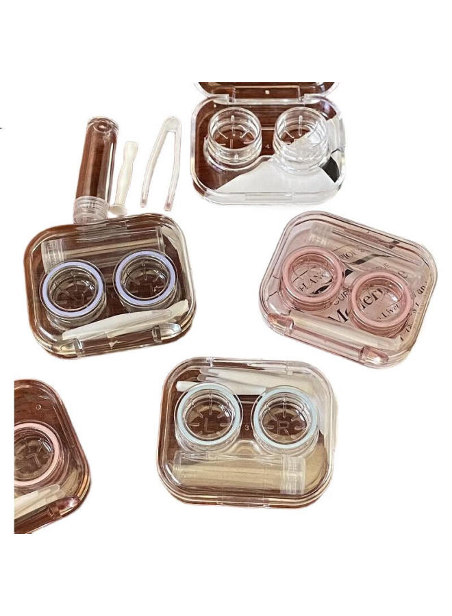 JAJALIN Contact Lens Case, Portable Beauty Case, Integrated Storage And Companion Case, Double Case, Care Kit, Sky Blue - Image 2