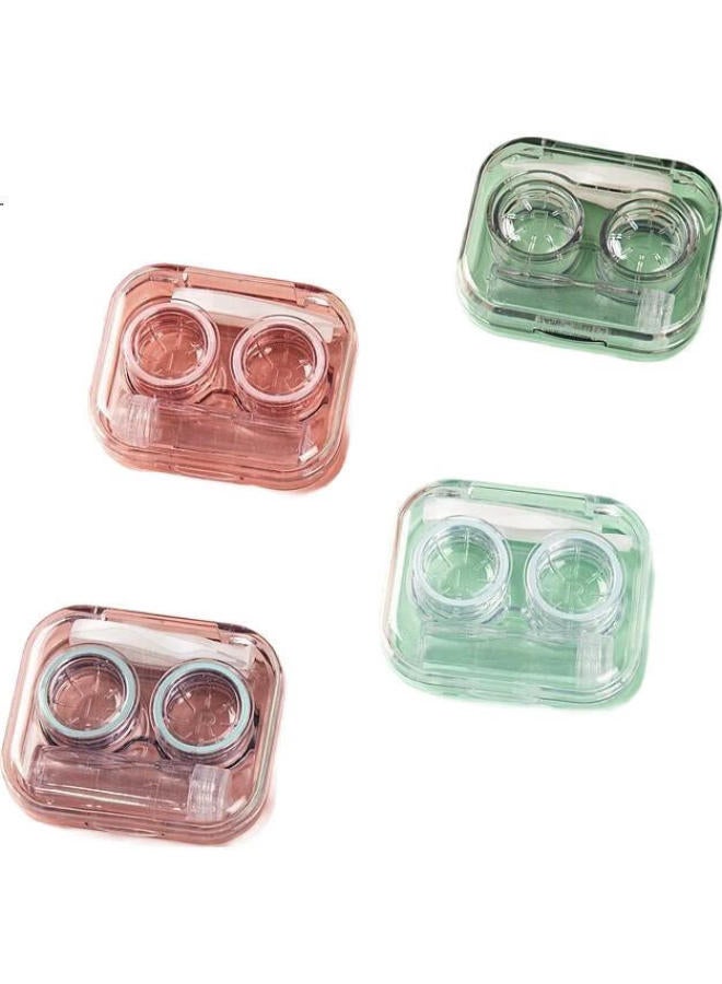 JAJALIN Contact Lens Case, Portable Beauty Case, Integrated Storage And Companion Case, Double Case, Care Kit, Sky Blue - Image 1