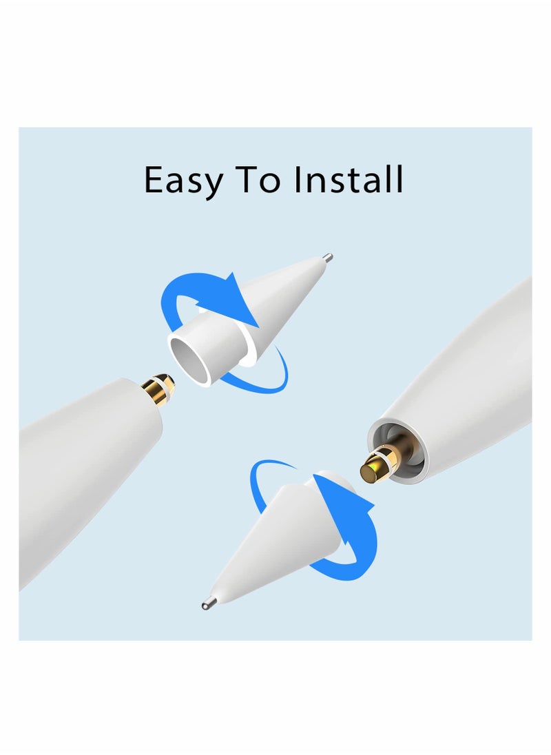 KASTWAVE - Replacement Tips for Apple Pencil, 2 Pcs No Wear Out Fine Point Precise Control Pencil Replacement Nibs, Compatible with Apple Pencil 1st Gen and 2nd Gen - Image 1