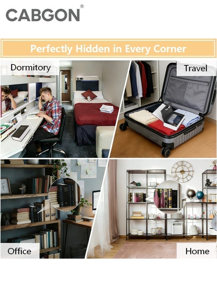 CABGON Diversion Book Safe with Key, Hidden Book Locker Safe, Metal Book Locker Box for Valuables - Image 4