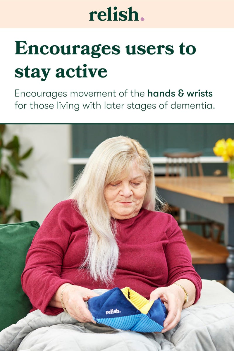 Relish - Tactile Turn Dementia Sensory Activity, Fidget Toy for Alzheimer's & Dementia, Mid to Late Stages, Soft Comfort Product with Contrasting Colors & Textures - Image 5