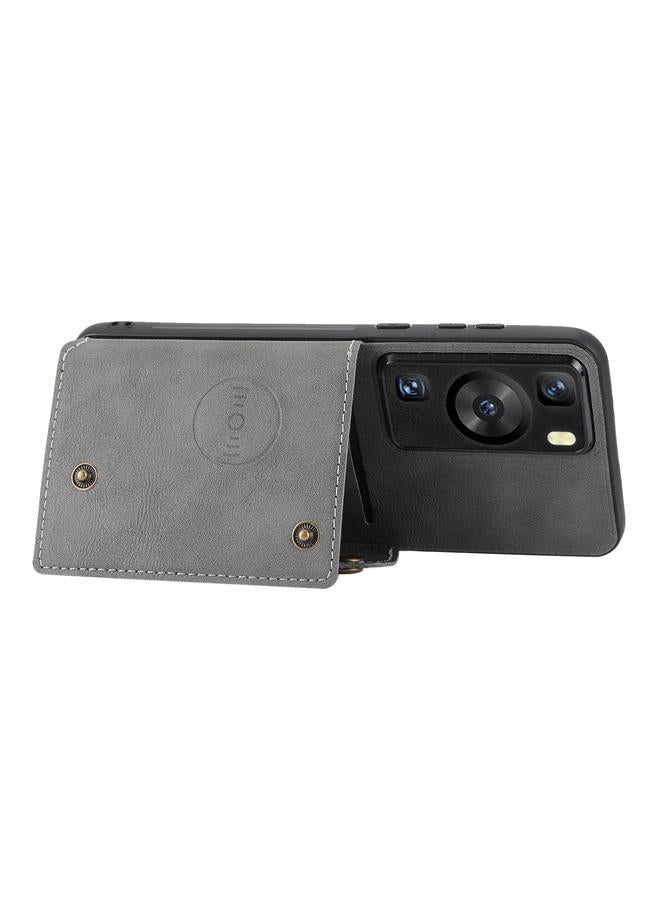 Zaboon Case For Huawei P60 / P60 Pro Double Buckle Magnetic PU+TPU Phone Case - Image 3