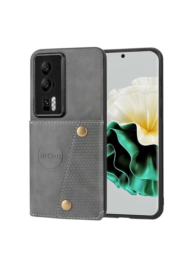 Zaboon Case For Huawei P60 / P60 Pro Double Buckle Magnetic PU+TPU Phone Case - Image 1
