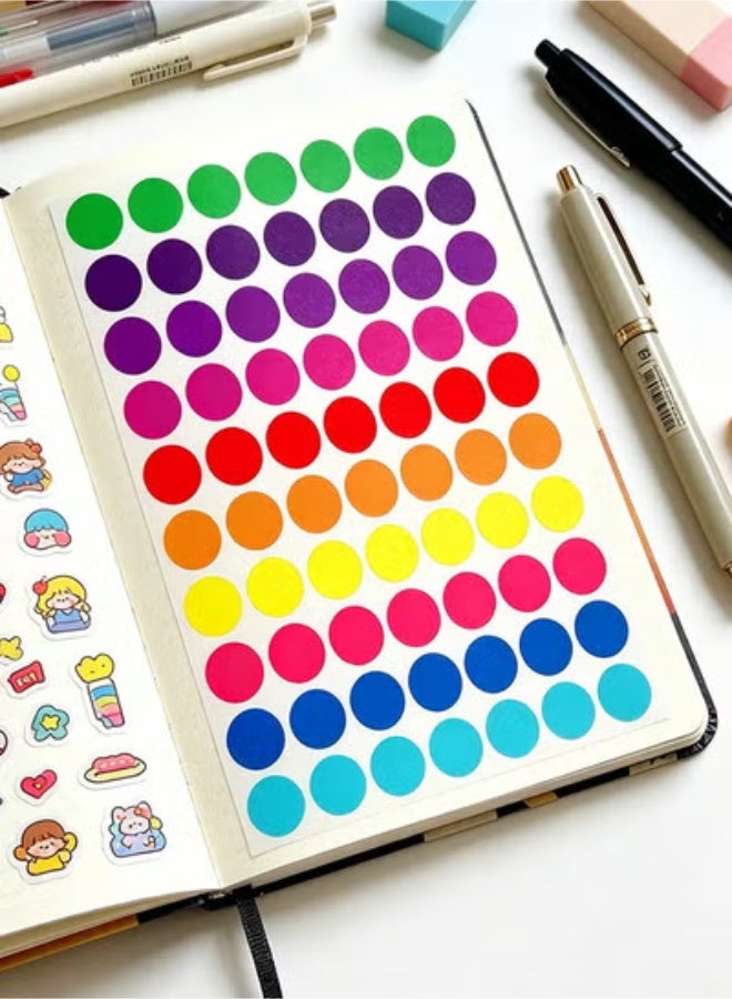 fantasize 1260Pcs Coloured Dot Stickers Round Sticker Coded Label Sticker, Self-Adhesive Coding Circle Dot Stickers, 0.75 inches Round Colored Label Stickers for School Item Classification - Image 5