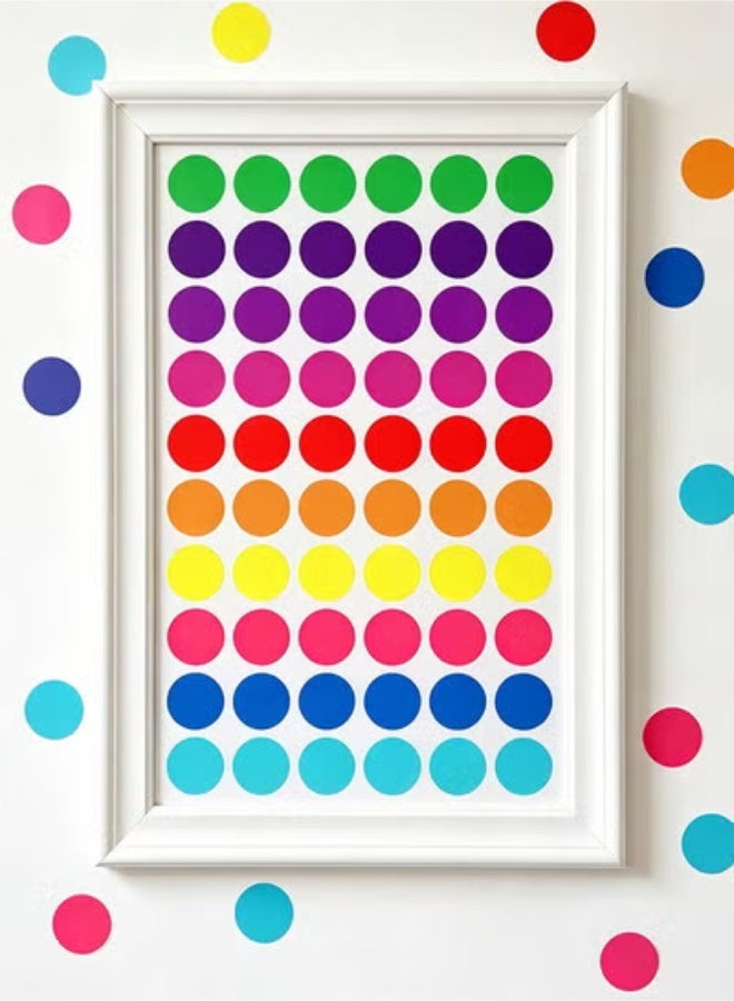 fantasize 1260Pcs Coloured Dot Stickers Round Sticker Coded Label Sticker, Self-Adhesive Coding Circle Dot Stickers, 0.75 inches Round Colored Label Stickers for School Item Classification - Image 3