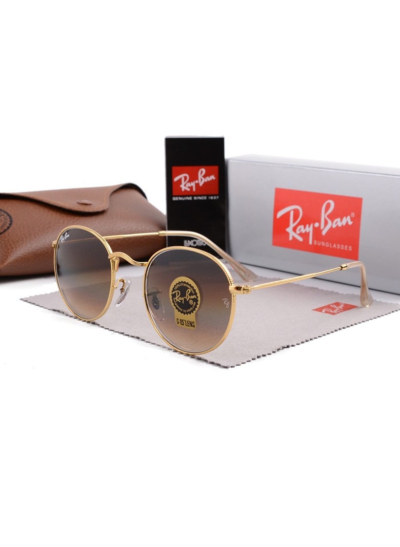 Ray-Ban Ray-Ban Fashion Pilot Sunglasses Gold Framed with Brown UV Lenses  - Image 1