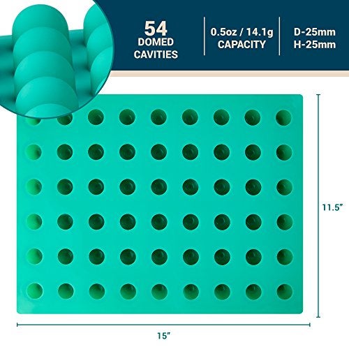 O'Creme Round Silicone Mold for Chocolate Truffles, Ganache, Jelly, Pralines and Caramels (25mm Diameter x 25mm High) - Image 5