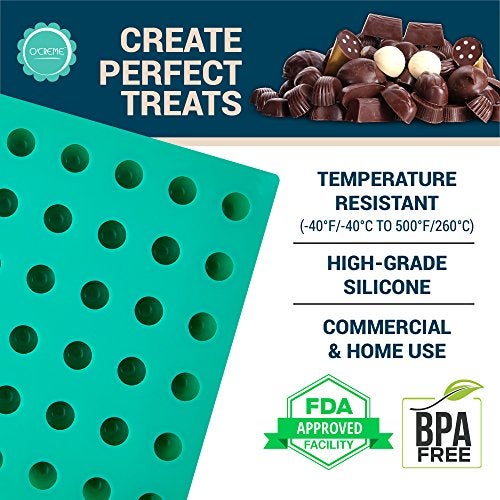 O'Creme Round Silicone Mold for Chocolate Truffles, Ganache, Jelly, Pralines and Caramels (25mm Diameter x 25mm High) - Image 3