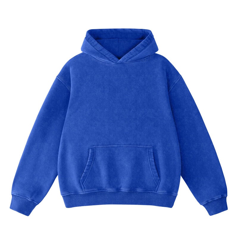 Dnzzs Acid Wash Hoodie for Womens Pullover Oversized Women's Fashion Bright Blue Hoodies & Sweatshirts Vintage Sweatshirt Heavyweight - Image 1