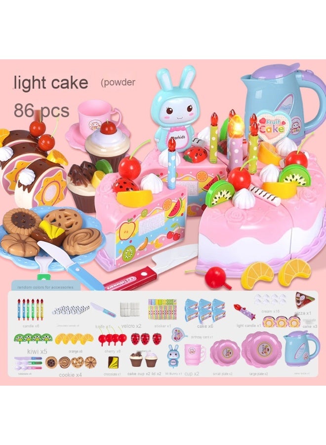 Kids' Slice and Serve Simulation Birthday Princess Cake Toy