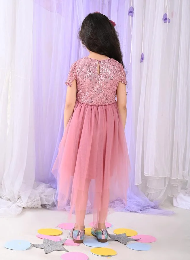 LILPICKS Sequin Bodice Tulle Dress