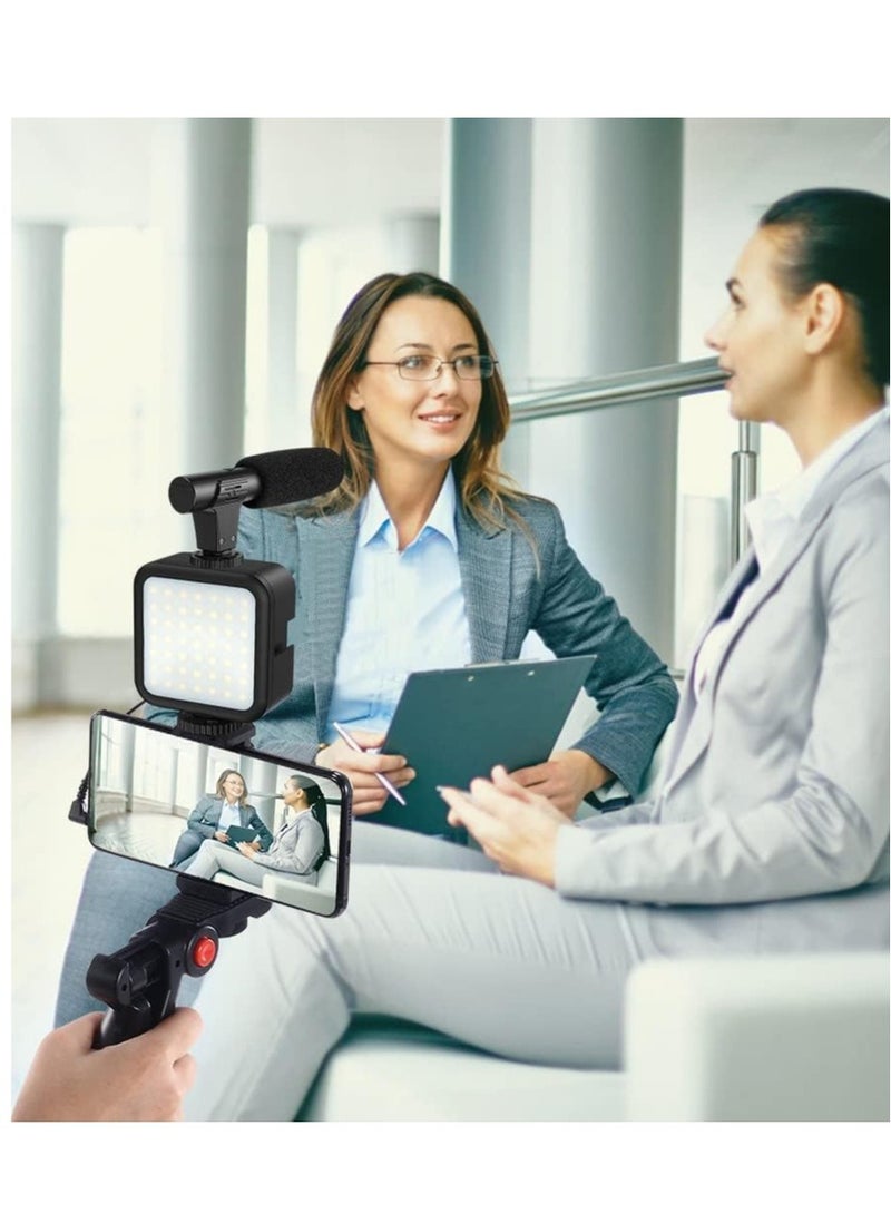 ELTRAZONE Smartphone & Camera Vlogging Studio Kits Video Shooting Photography Suit with Microphone LED Fill Light Mini Tripod - Image 3