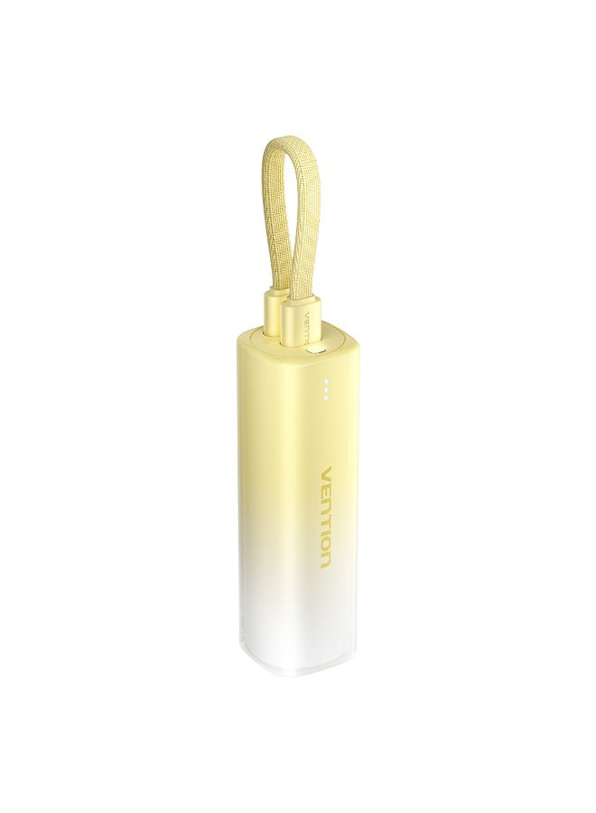 VENTION 5000mAh Power Bank (USB-C + Lightning) 20W Gold Light Indicator Display Type Model # FHWJ0 - Image 1
