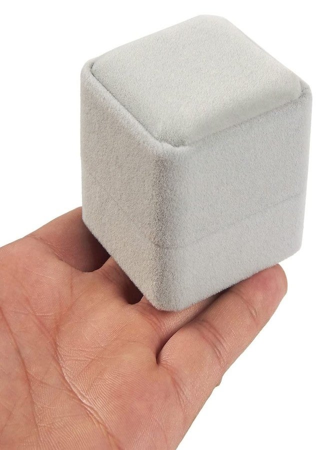 Juvale Velvet Ring Box Set of 6 - Grey, 2.5 x 1.7 x 2 in - Individual Ring Holders & Jewelry Storage Cases - Image 3