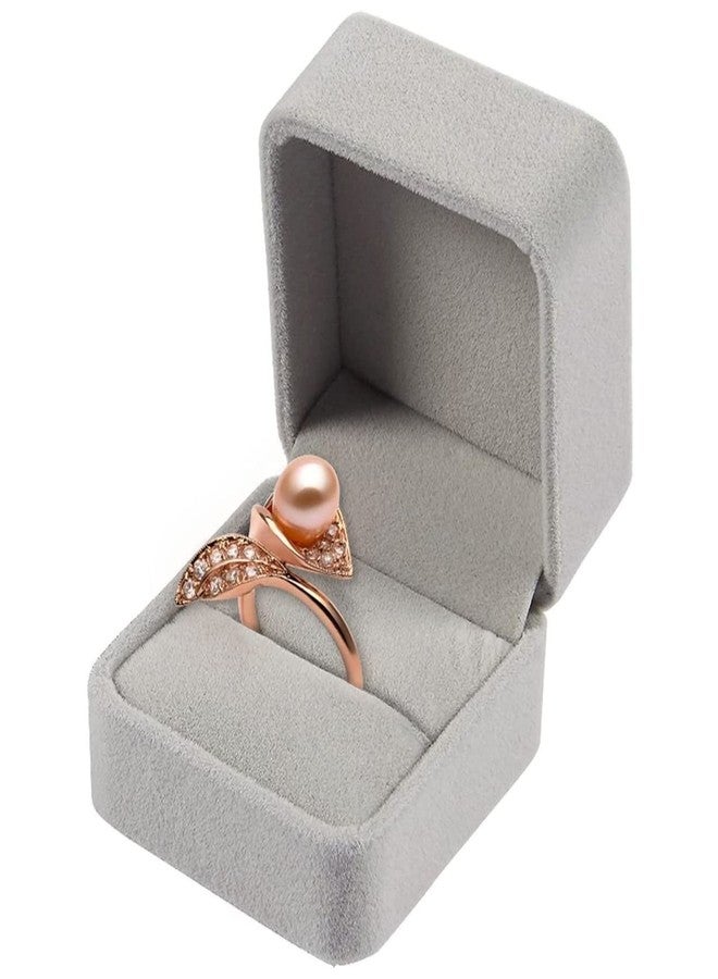 Juvale Velvet Ring Box Set of 6 - Grey, 2.5 x 1.7 x 2 in - Individual Ring Holders & Jewelry Storage Cases - Image 4