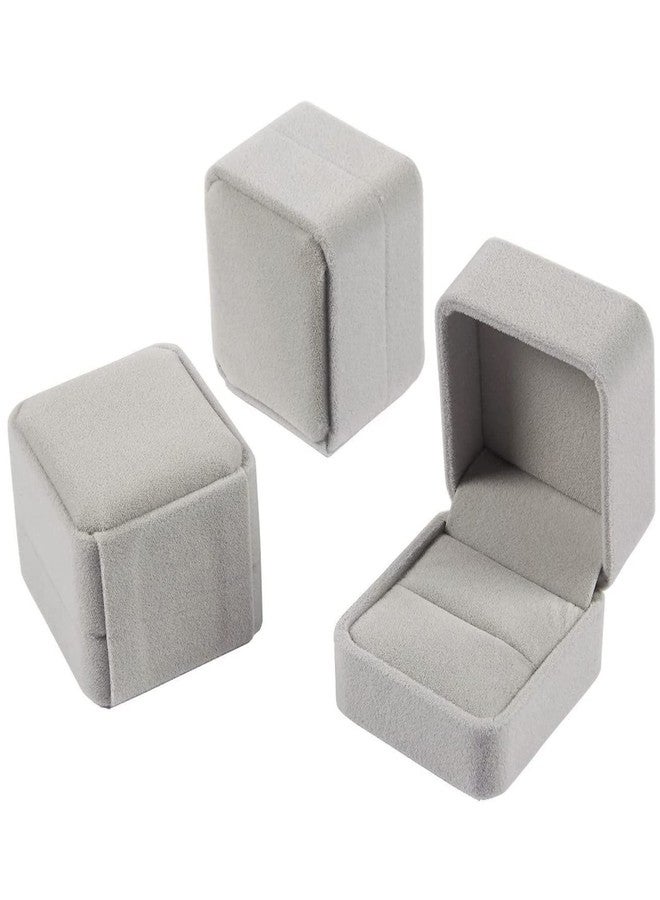 Juvale Velvet Ring Box Set of 6 - Grey, 2.5 x 1.7 x 2 in - Individual Ring Holders & Jewelry Storage Cases - Image 5