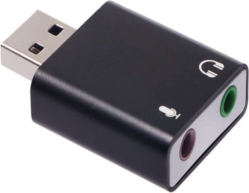IMAGINEA External Sound Card, USB Audio Adapter with 3.5mm Jack USB Audio Interface, Plug & Play Compatible with PC Windows, Mac, Linux Laptops, Desktops, Stereo Sound Card - Image 1