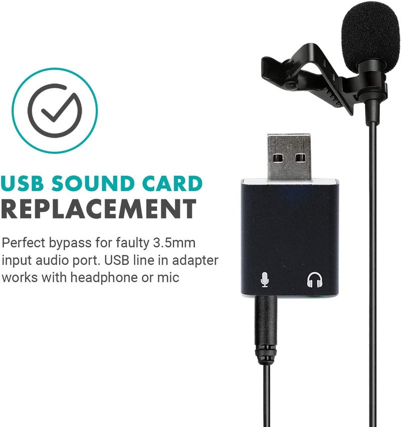 IMAGINEA External Sound Card, USB Audio Adapter with 3.5mm Jack USB Audio Interface, Plug & Play Compatible with PC Windows, Mac, Linux Laptops, Desktops, Stereo Sound Card - Image 2