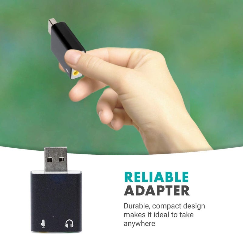 IMAGINEA External Sound Card, USB Audio Adapter with 3.5mm Jack USB Audio Interface, Plug & Play Compatible with PC Windows, Mac, Linux Laptops, Desktops, Stereo Sound Card - Image 4