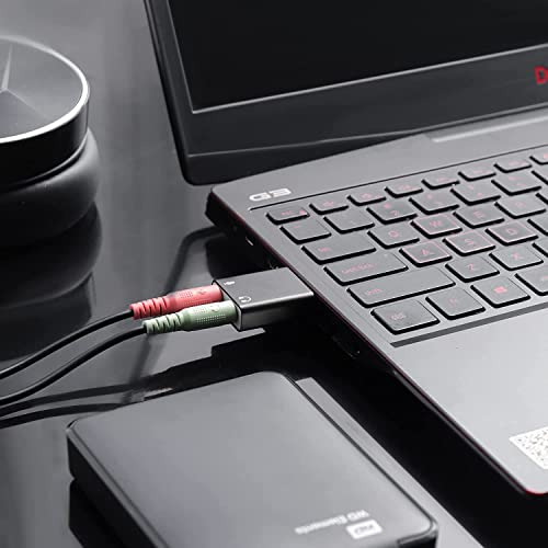 IMAGINEA External Sound Card, USB Audio Adapter with 3.5mm Jack USB Audio Interface, Plug & Play Compatible with PC Windows, Mac, Linux Laptops, Desktops, Stereo Sound Card - Image 3