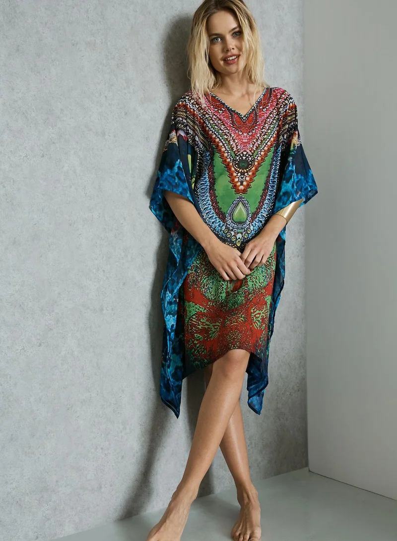 MELA LONDON Digital Print Kaftan