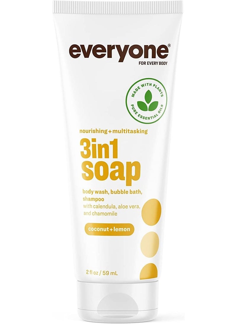 ايفريوان nourishing multitasking soap body wash bubble bath shampoo coconut lemon