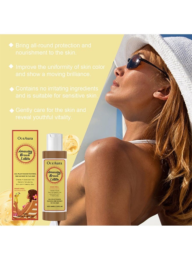  اوساورا غسول بني مذهل ، غسول تسمير ، دباغة طبيعية بالكامل ، سمرة سريعة ومتساوية وطبيعية ، تترك البشرة مع توهج صحي ، غير دهني متوهج ، سمرة ذاتية لجميع أنواع البشرة 100 مل - Image 2