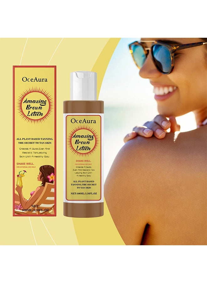  اوساورا غسول بني مذهل ، غسول تسمير ، دباغة طبيعية بالكامل ، سمرة سريعة ومتساوية وطبيعية ، تترك البشرة مع توهج صحي ، غير دهني متوهج ، سمرة ذاتية لجميع أنواع البشرة 100 مل - Image 1