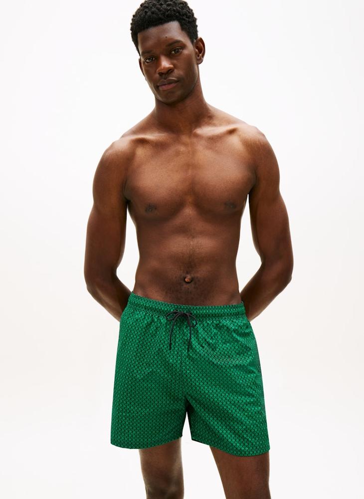 TOMMY HILFIGER Print Mid Length Swim Shorts - Image 1