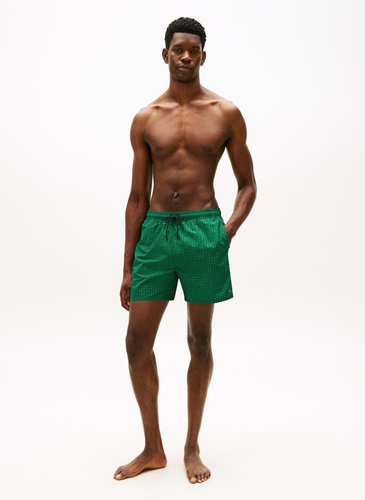 TOMMY HILFIGER Print Mid Length Swim Shorts - Image 4