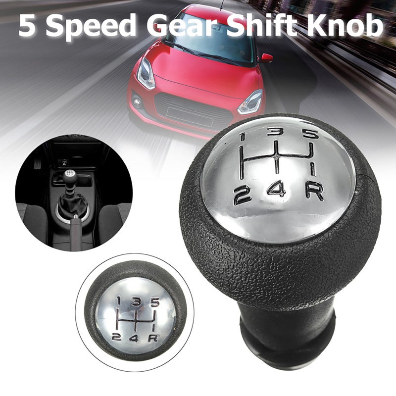 Gear Knob: 95mm Length 18mm Hole Diameter ABS Material - 5 Speed Diagram On Top Direct Fitment Replacement Knob for PEUGEOT 106 206 306 406 107 207 307 407 Vehicle Upgrade - Image 2